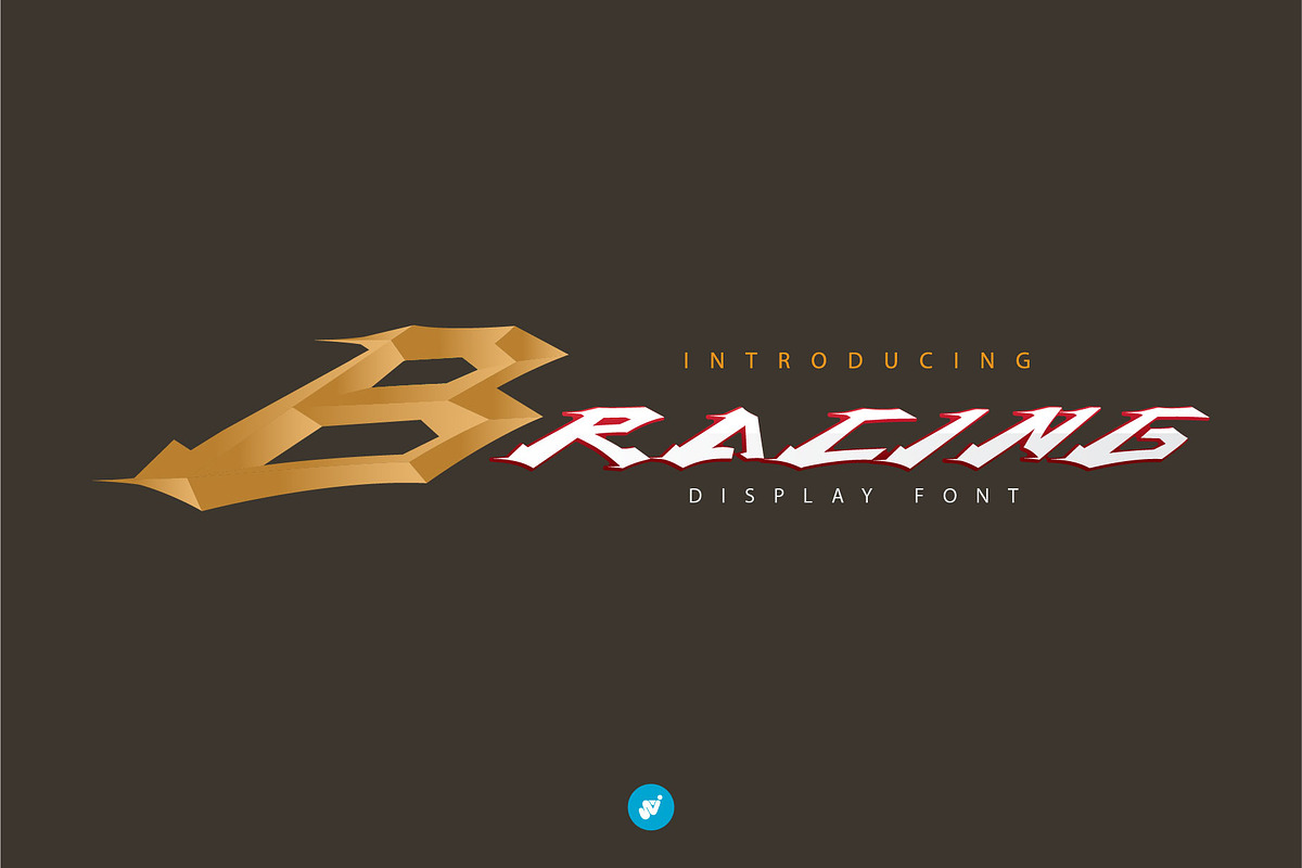 BRACING Headline Racing font, a Script Font by WAP (Photo 1 of 5)