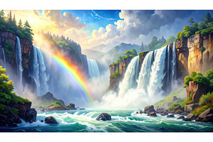 Majestic waterfalls cascading, a Nature Photo by Igor Tichonow