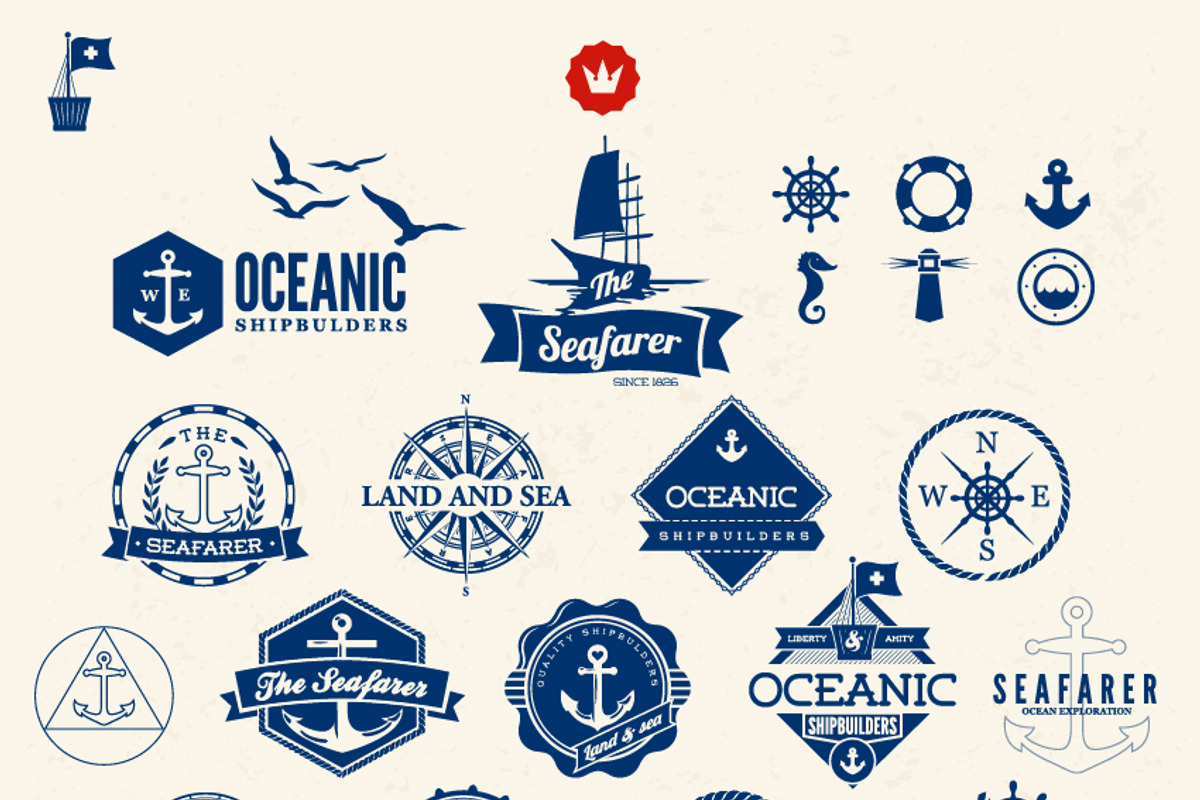 Nautical vector Baget Collection, an Illustration by Noka Studio (Photo 3 of 3)