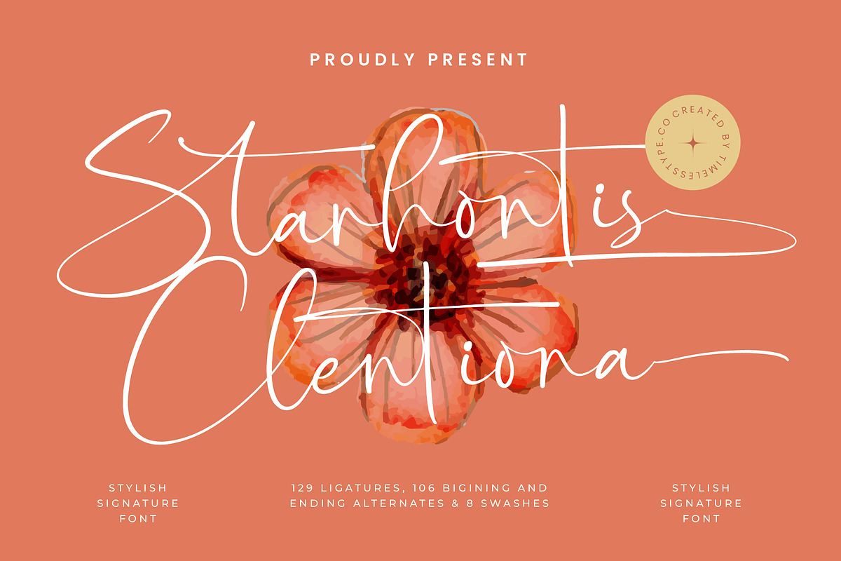 Starhontis Clentiona Stylish Font, a Script Font by stylishtype.co (Photo 1 of 20)