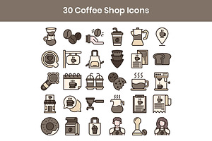 30 Coffee Shop - Filled Line