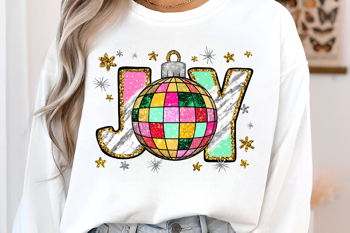 Joy Colorful Glitter Christmas Png, an Illustration by Libby Wishes (Photo 2 of 6)