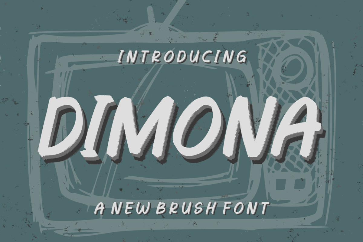 Dimona | Brush Font, a Sans Serif Font by Bayuktx (Photo 6 of 6)