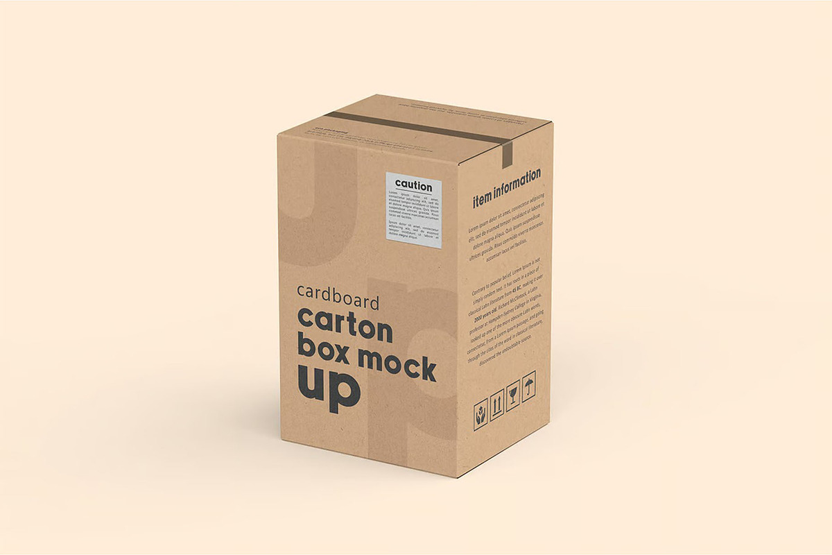 Vertical Cardboard Carton Box Mockup, a Packaging Mockup by zphotographystudio (Photo 9 of 10)