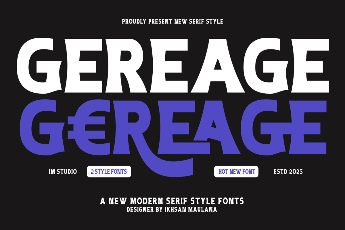 Gereage, a Sans Serif Font by IM Studio (Photo 1 of 9)