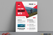 Travel Flyer Design Layout, a Flyer Template by MightyDesign (Thumbnail 1 of 8)