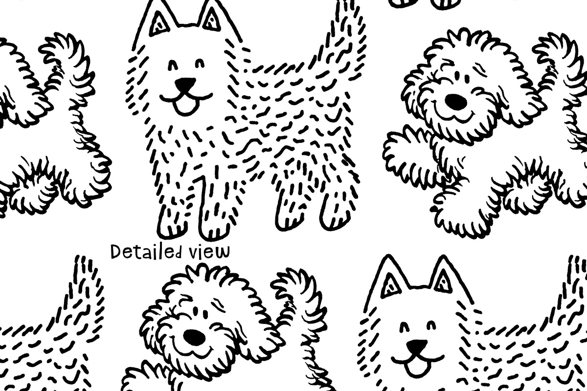 Adorable Dogs Procreate Patterns, a Brush Add-On by Heather Green Designs (Photo 6 of 8)