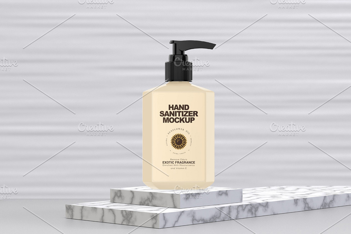Hand Sanitiser Mockup, a Packaging Mockup by Dev.Rawat21 (Photo 3 of 3)