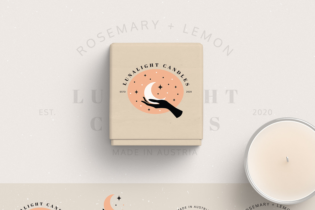 24 Celestial Logo Templates Pack, a Branding & Logo Template by amber&ink (Photo 11 of 14)