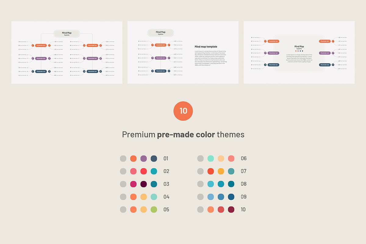 Mind Map PowerPoint Templates, a Presentation Template by HiSlide.io (Photo 5 of 5)