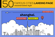 50 Famous Cities Landing Page, a Templates & Theme by Kursat Unsal (Thumbnail 1 of 4)