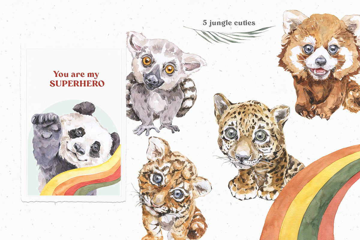 Jungle Cuties. Tropical Baby Animals, an Animal Illustration by Cat In Colour (Photo 4 of 9)