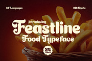 Feastline - Chunky Food Display, a Sans Serif Font by HipFonts (Thumbnail 1 of 9)