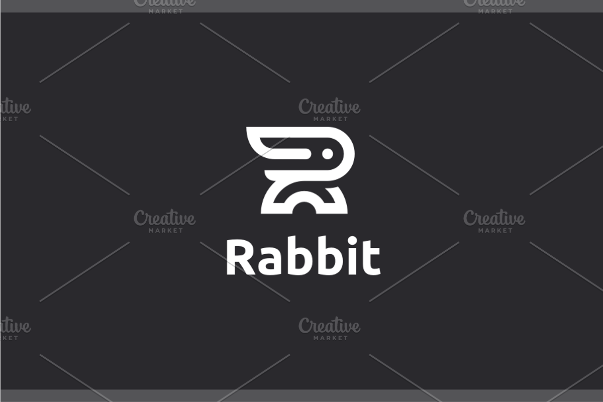 Rabbit - Letter R Logo, a Branding & Logo Template by yopie