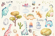 DINOSAUR childish watercolor, an Illustration by the_myro (Thumbnail 2 of 8)