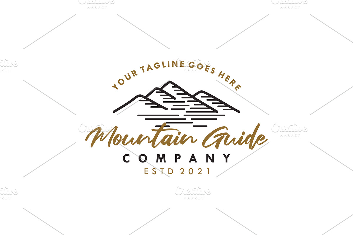 Mountains Stripes Logo, a Branding & Logo Template by Atlantis X Nurman Arbai (Photo 1 of 2)