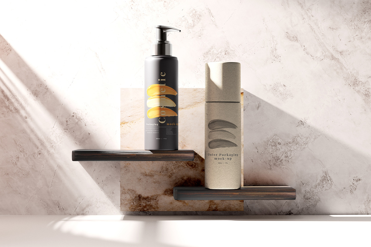 Dark Plastic Cosmetic Mockup Bundle, a Cups & Container Mockup by pmvch (Photo 44 of 111)
