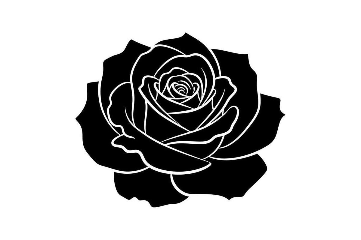 50 Black Rose Silhouette Vector Bund, an Illustration by Gaye Art (Photo 44 of 51)