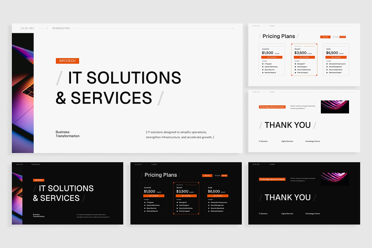IT Solutions PowerPoint, a Presentation Template by New Coral Design (Photo 7 of 10)