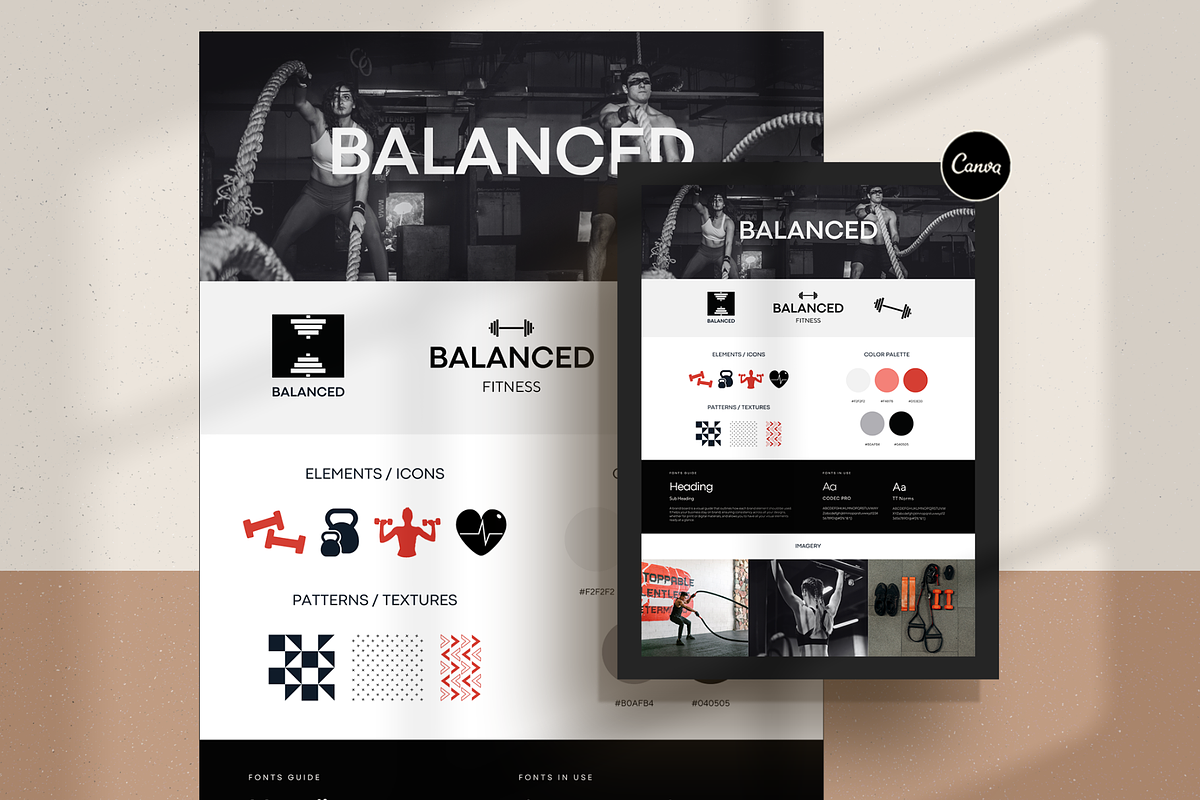 Fitness Gyms Brand Board, a Branding & Logo Template by Creatif Foundry (Photo 1 of 6)