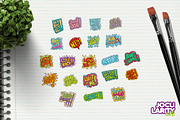 Funny Graffiti Words Cartoon Vector, a Decorative Illustration by Jocularity Art (Thumbnail 2 of 3)