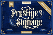 Prestige Signage, a Serif Font by Burntilldead (Thumbnail 1 of 13)