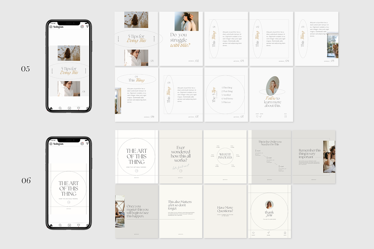 Instagram Carousel Templates Canva, a Social Media Template by Tabitha Emma (Photo 4 of 10)