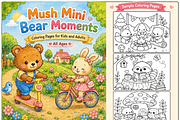 Mush Mini Fox Moments Coloring Book, an Animal Illustration by Design Zone (Thumbnail 3 of 5)