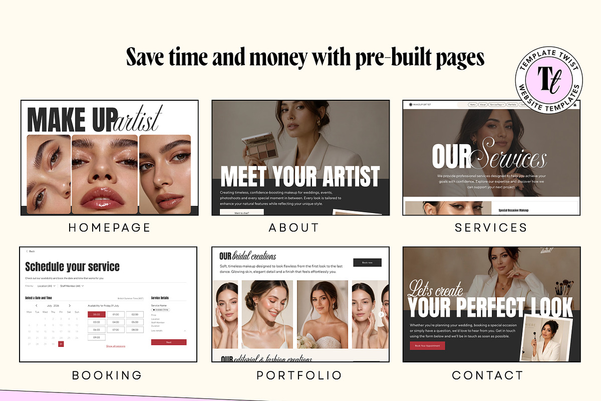 Makeup Artist Wix Studio Template, a Wix Template by Template Twist Shop (Photo 4 of 10)