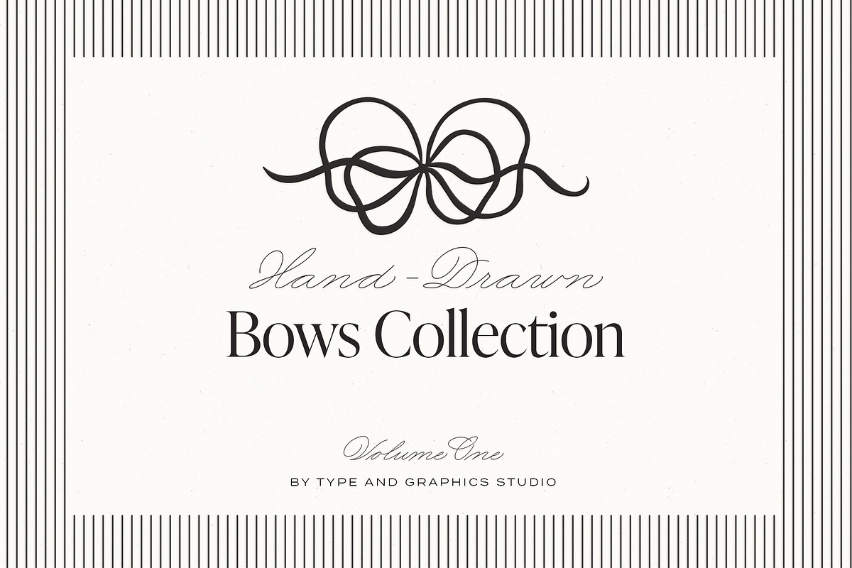 Hand-Drawn Bows Collection - Vol 01, an Object Graphic by Type and Graphics Studio (Photo 15 of 16)