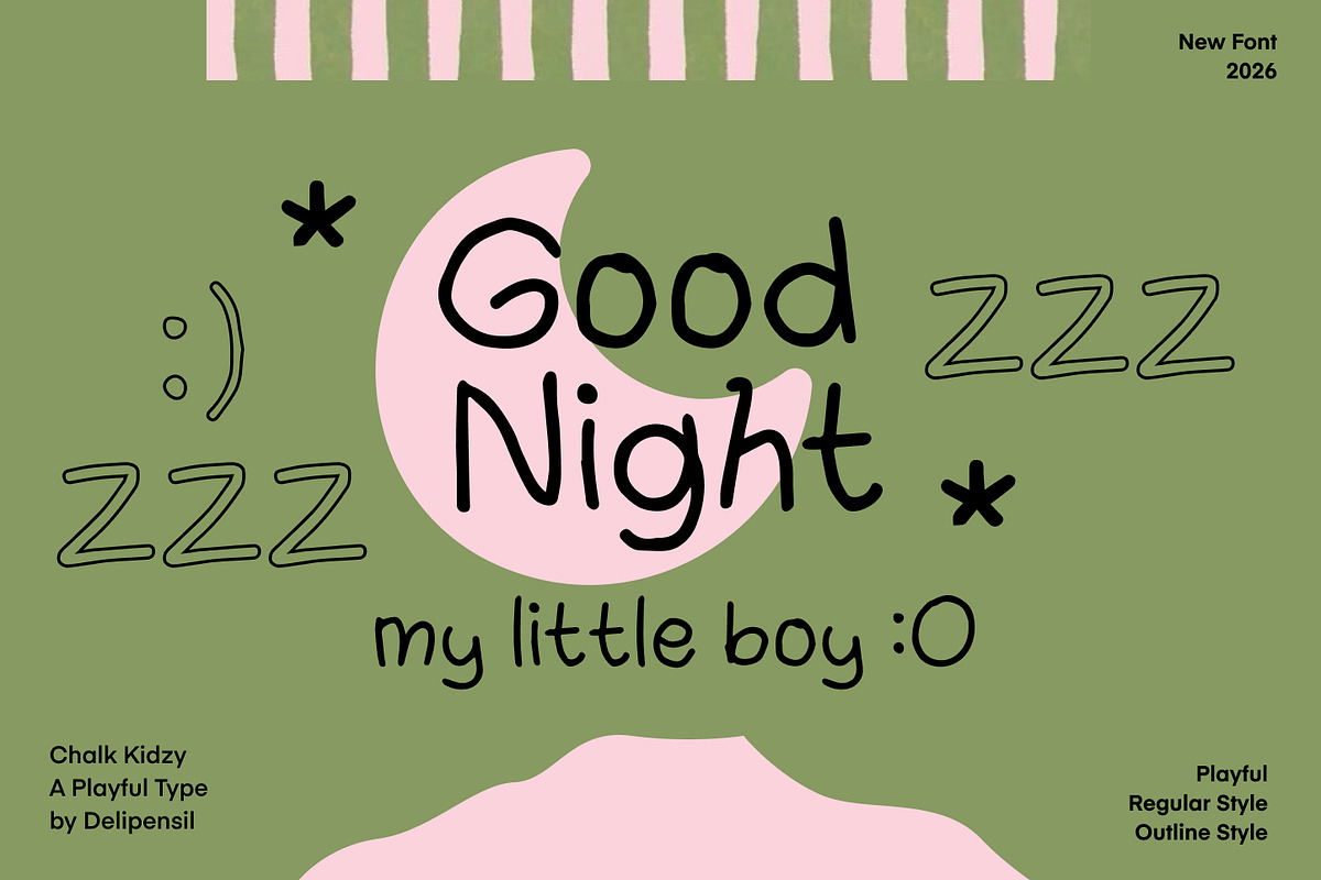 Chalk Kidzy - Bold, Fun, and Full, a Handwritten Font by delipensil (Photo 2 of 10)