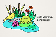 Pond Life & Frogs Clipart Set, an Animal Illustration by Lemonade Pixel (Thumbnail 2 of 5)