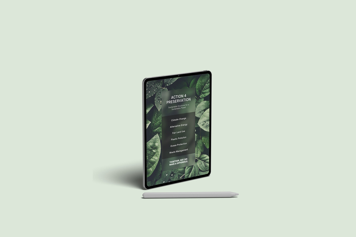 iPad Pro Mockup, an iPad Mockup by ulfatunnazira (Photo 3 of 6)