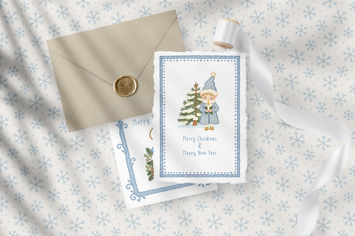 Blue Christmas, a Seasonal Illustration by Vasmila (Photo 2 of 11)