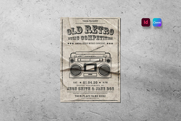 Old Retro Flyer Template preview 5