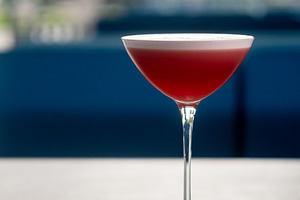 Served cocktail bright beverage frothy mix outdoor, a Food & Drink Photo by Photo Drive Studio