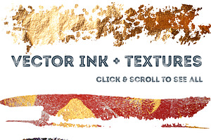 Vector Ink Textures Clipart