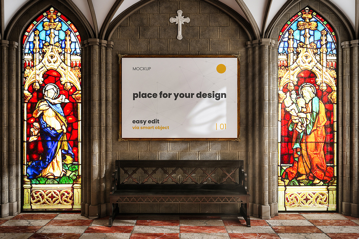 Church Scenes Frame Mockups, a Product Mockup by Luuqas Design ...