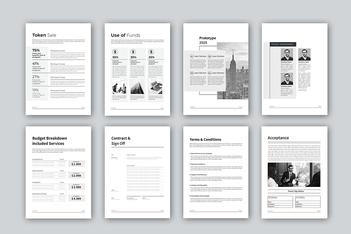 White Paper | MS Word & Canva, a Brochure Template by obayes (Photo 3 of 18)