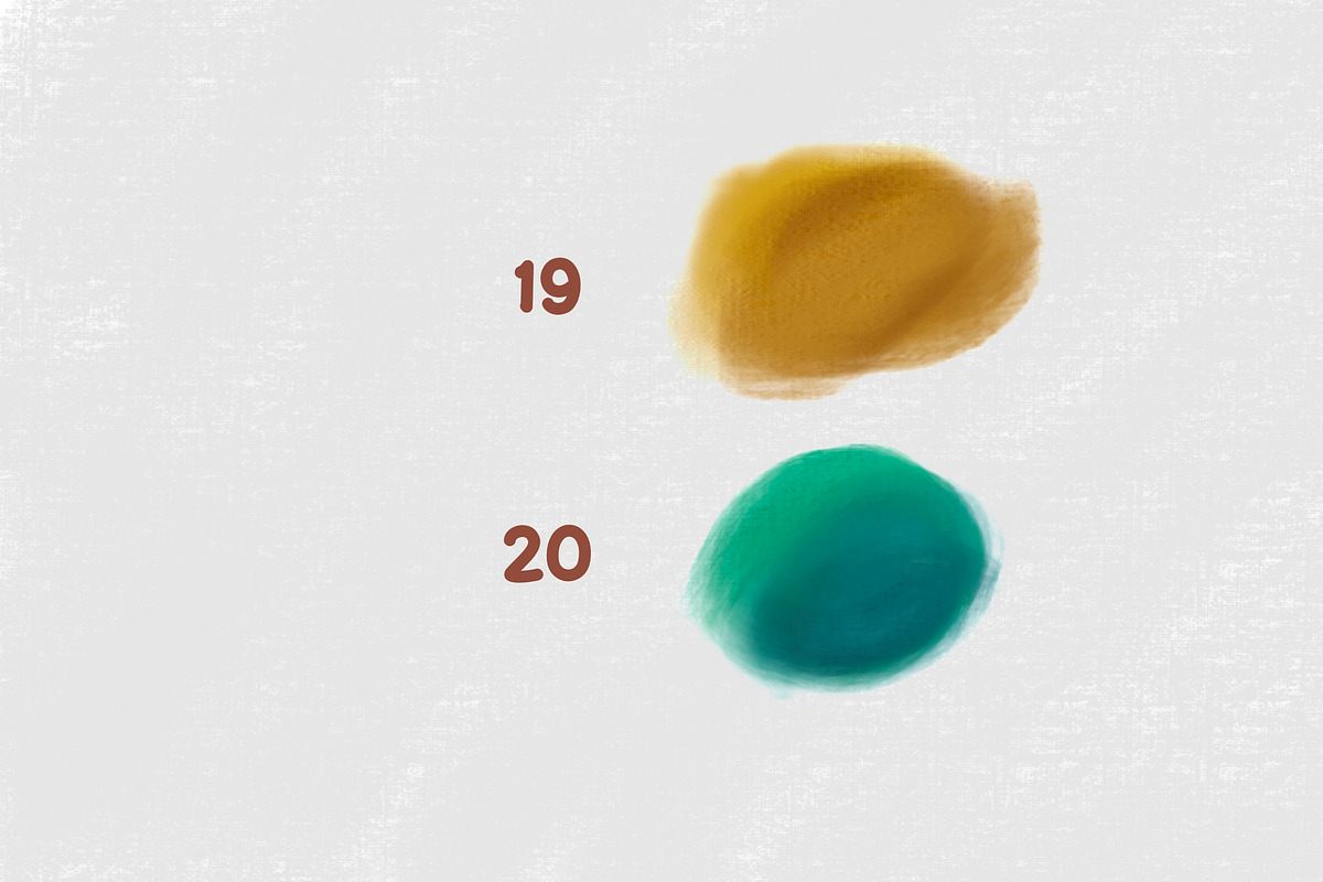 20 Gouache Brushes for Procreate, a Brush Add-On by badrusblue (Photo 5 of 7)