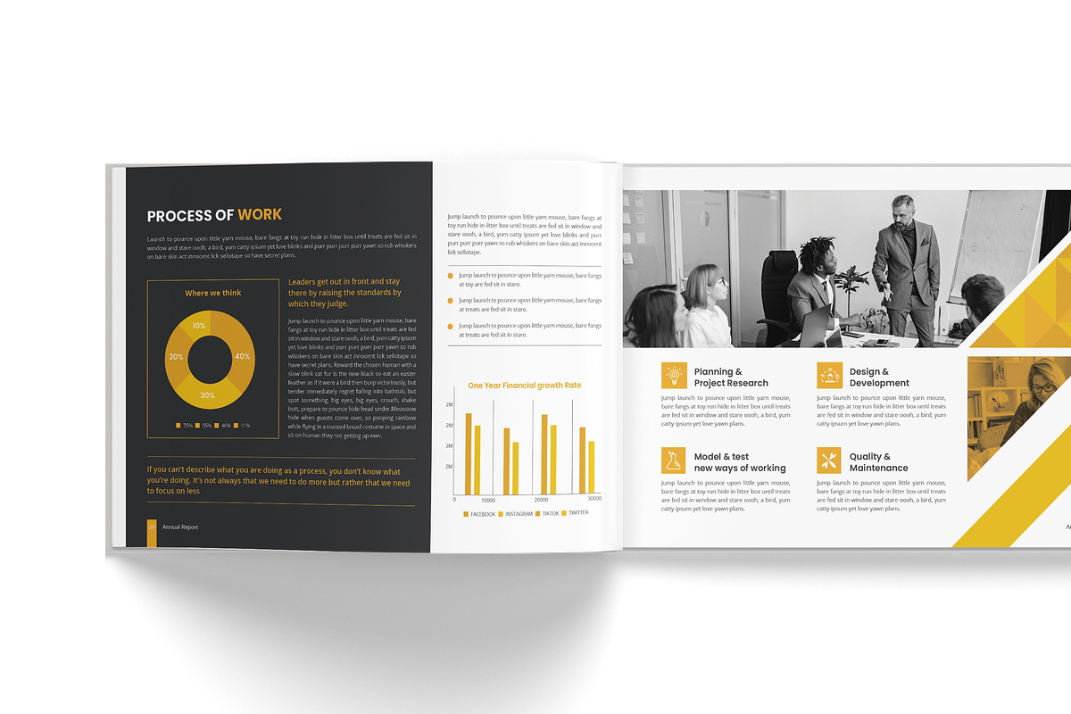 Horizontal Annual Report Brochure, a Brochure Template by TheBrightGrap (Photo 12 of 19)