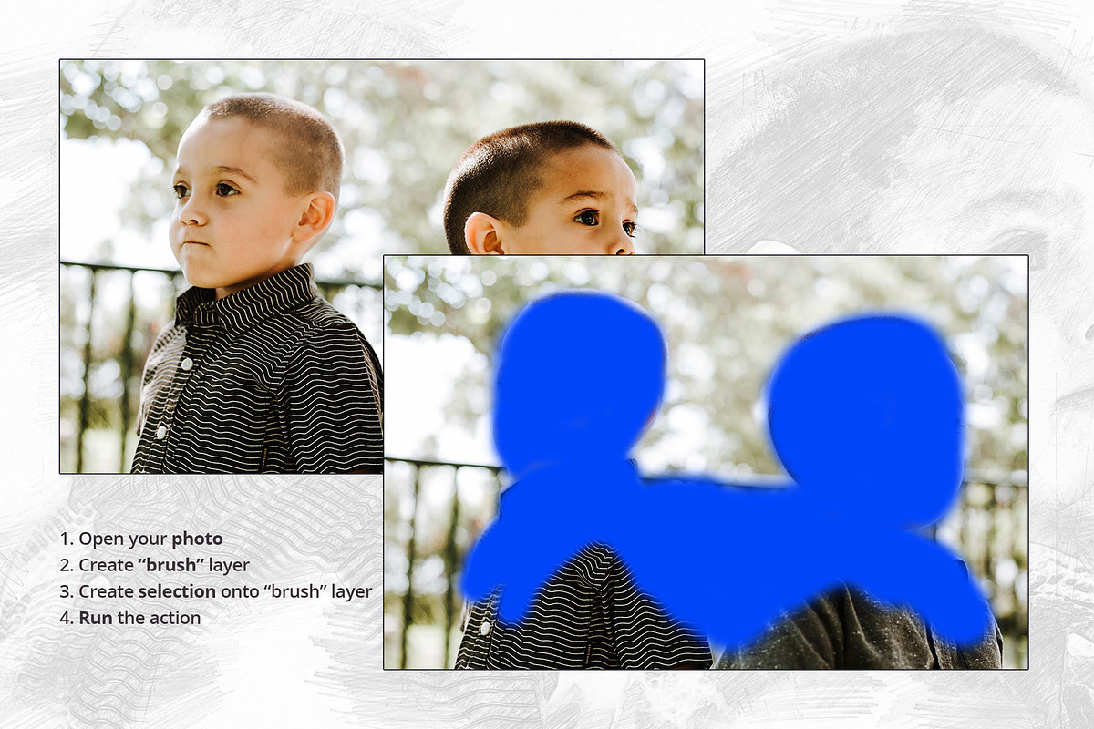 Pencil Sketch Photoshop Action, an Action Add-On by AndriyFM (Photo 2 of 15)