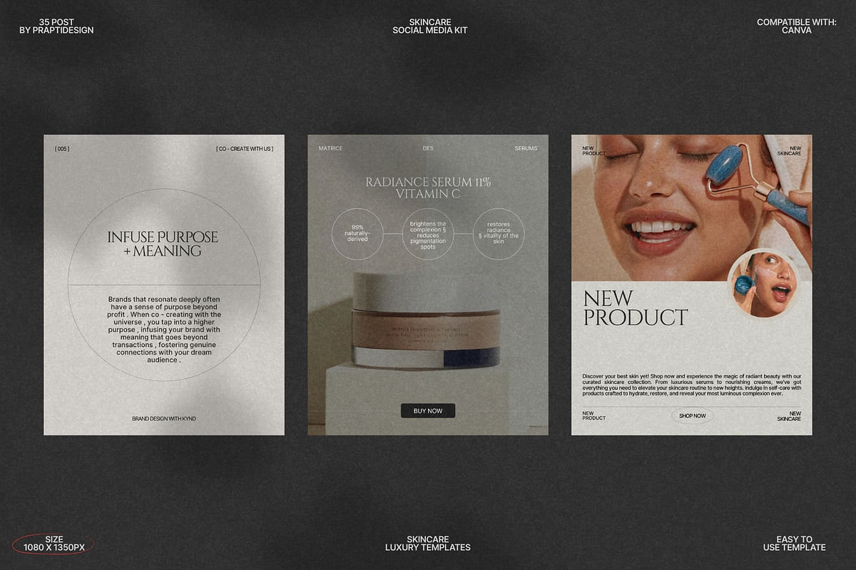 Skincare Post Templates for Canva preview 8