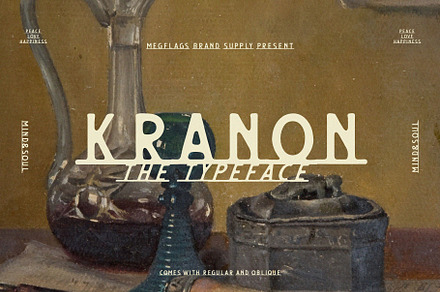 Kranon Typeface, a Symbol Font by Megflags