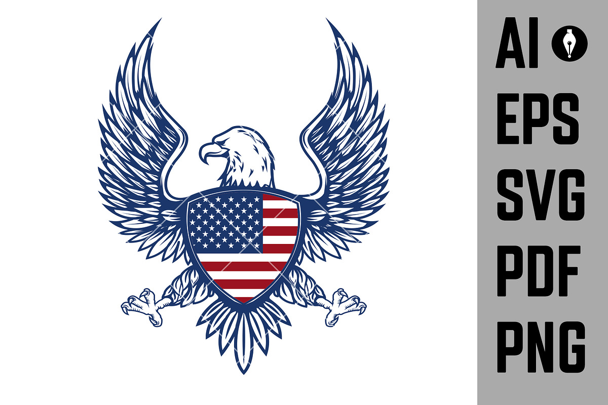 Set of the USA labels with eagles AI, a Branding & Logo Template by Vectorhight (Photo 8 of 8)