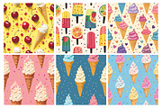 Summer Ice Cream Seamless Pattern, an Illustration by DreamArtGraphic (Thumbnail 5 of 5)