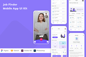 Job Finder Mobile App UI Kit