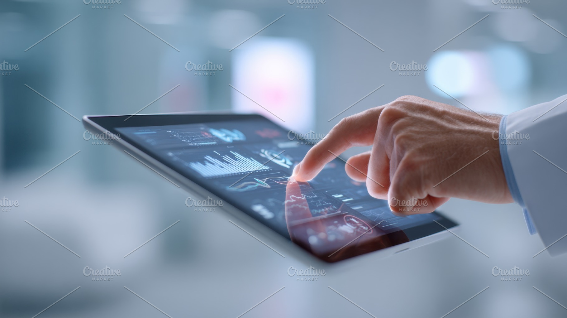 Doctor uses tablet for patient data, a Photo by Beautiful things