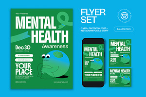 Mental Health Awareness Flyer, a Flyer Template by graphicook