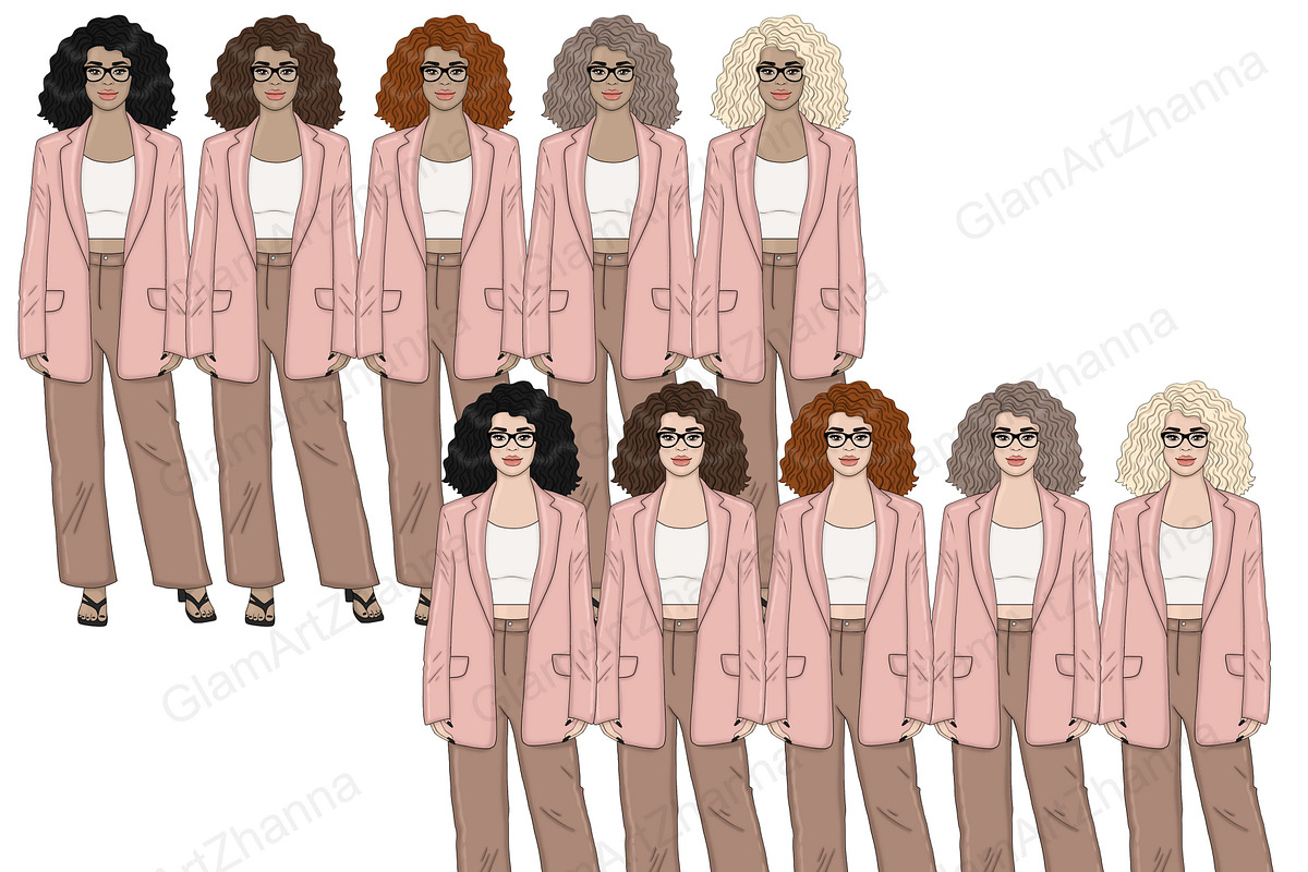 Business Women Clipart, a Person Illustration by GlamArtZhanna (Photo 7 of 7)